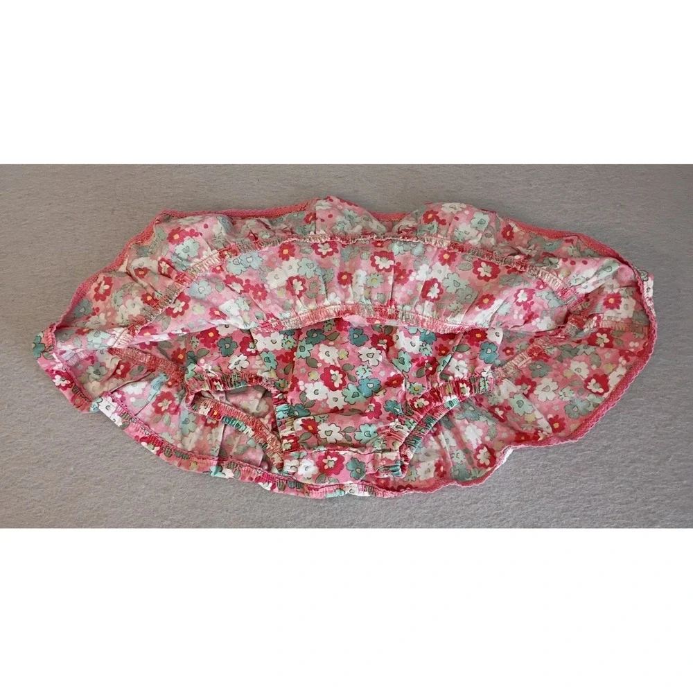 OshKosh B'Gosh Y2K Vtg Light Floral Skirt Bloomers Sz 12 Months,Pink White Green
